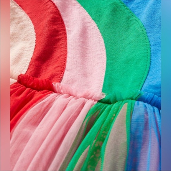 Mini Boden tulle Pink and Rainbow Kids Dress, size 7/8 - Picture 4 of 5